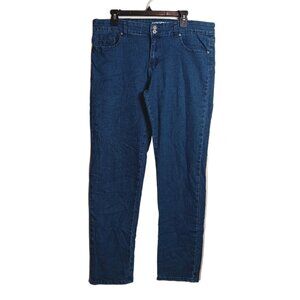 Hydrant Straight Jeans Womens 18 Dark Wash High Rise Retro 80s 90s Stretch Denim